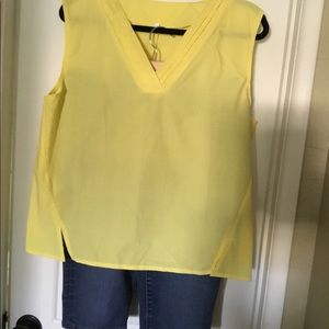 Set loft 10 capris/yellow sleeveless top new